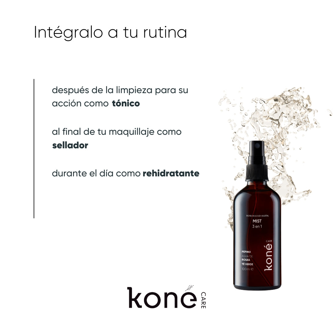 Mist 3 en 1: tónico, sellador de maquillaje y re hidratante